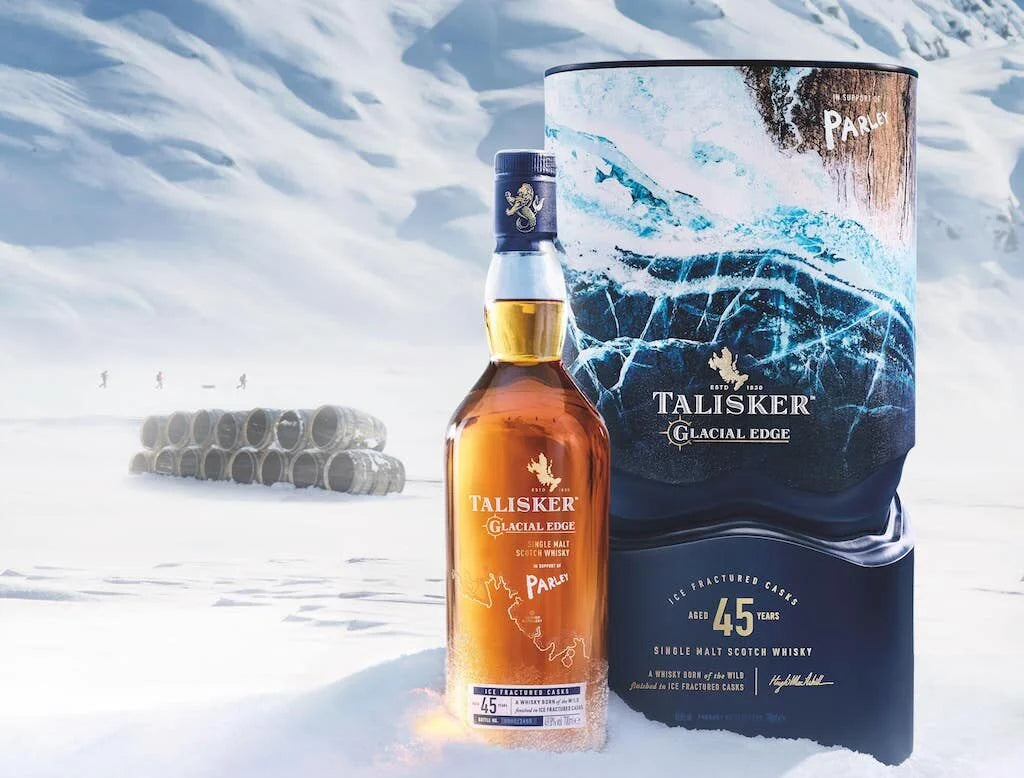 TALISKER SCOTCH SINGLE MALT GLACIAL EDGE LIMITED EDITION 45YR TALISKER SCOTCH SINGLE MALT GLACIAL EDGE LIMITED EDITION 45YR