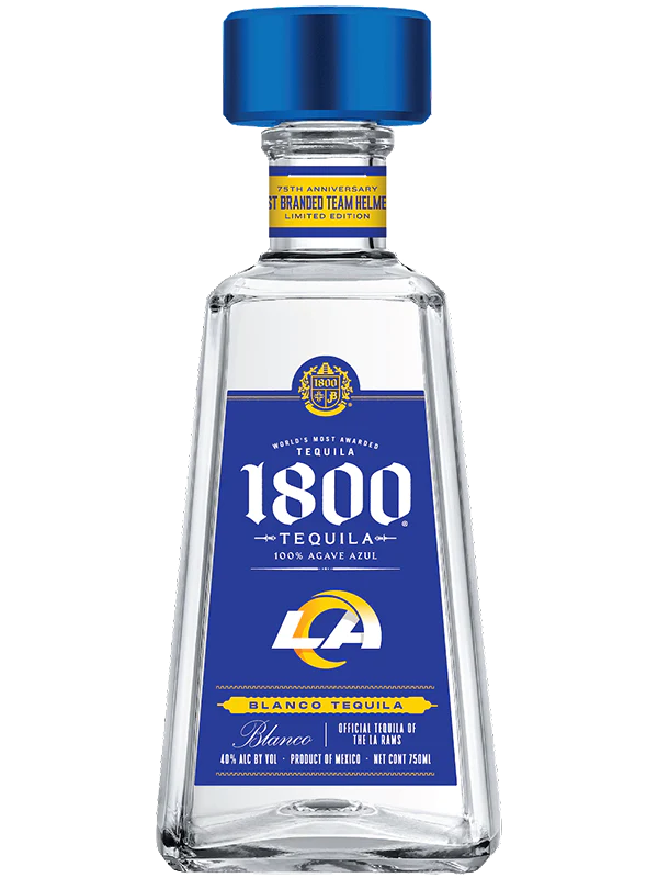 1800 TEQUILA SILVER OFFICIAL RAMS BOTTLE 750ML