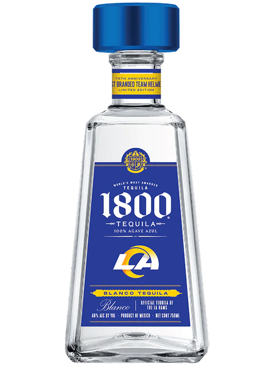1800 TEQUILA SILVER OFFICIAL RAMS BOTTLE 750ML