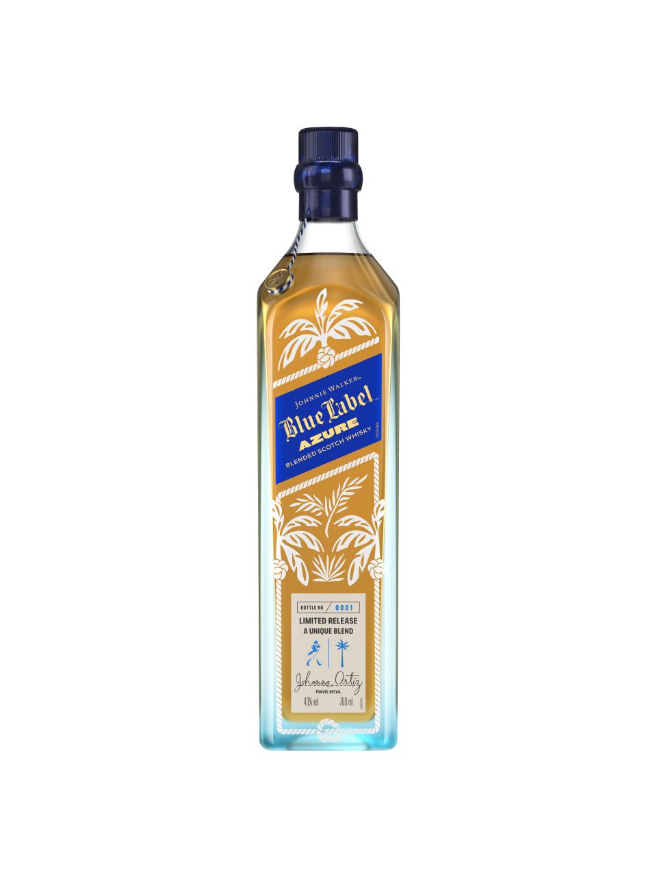 JOHNNIE WALKER BLUE LABEL AZURE SCOTCH BLENDED LIMITED RELEASE 700ML