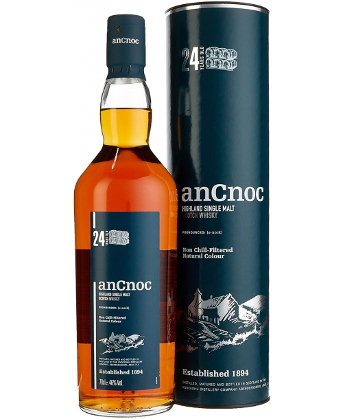 ANCNOC SCOTCH SINGLE MALT NON CHILL FILTERED HIGHLAND 92PF 24YR 750ML Spirits