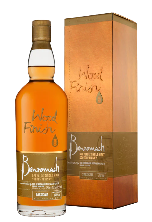 BENROMACH SCOTCH SASSICAIA CASK WOOD FINISH DISTILLED IN 2012 750ML Spirits