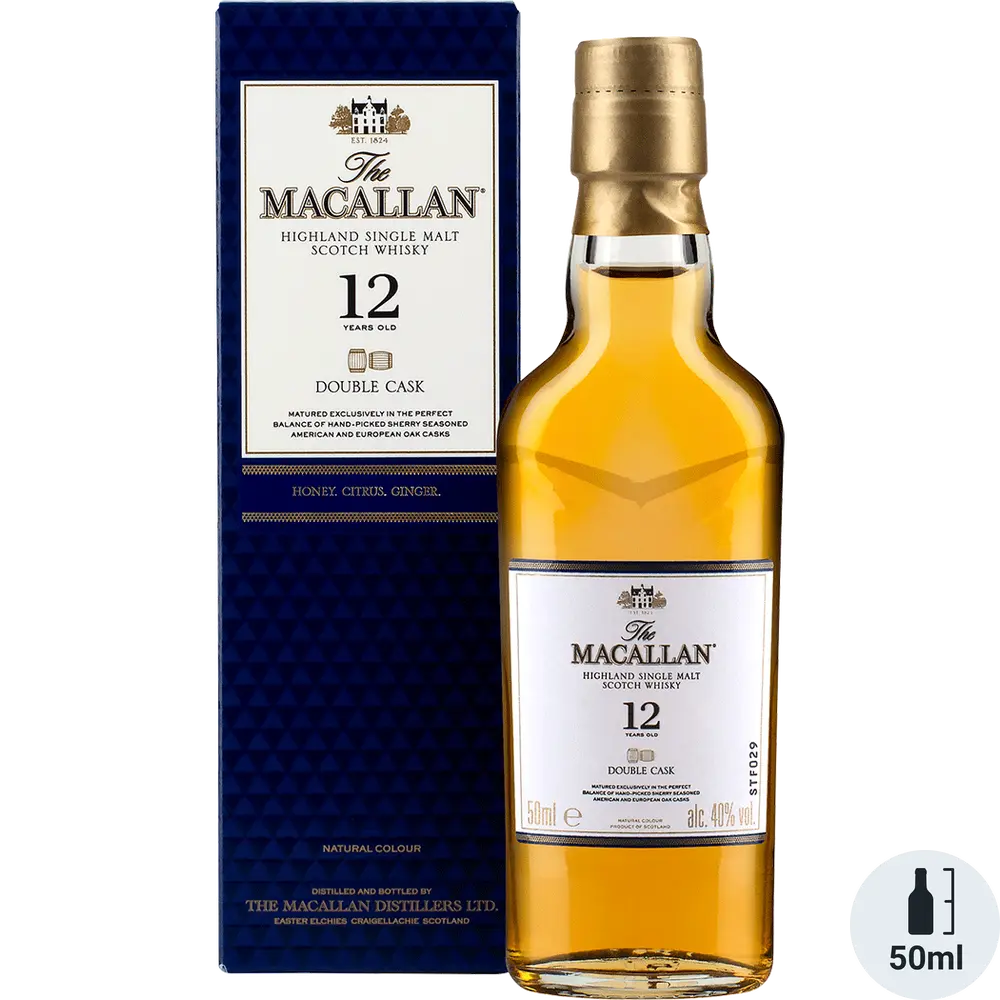 MACALLAN SCOTCH SINGLE MALT DOUBLE CASK 12YR 50ML – Remedy Liquor