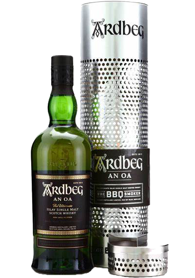 ARDBEG AN OA SCOTCH SINGLE MALT THE ULTIMATE NON CHILL FILTERED GFT PK W/ SMOKER 750ML Spirits