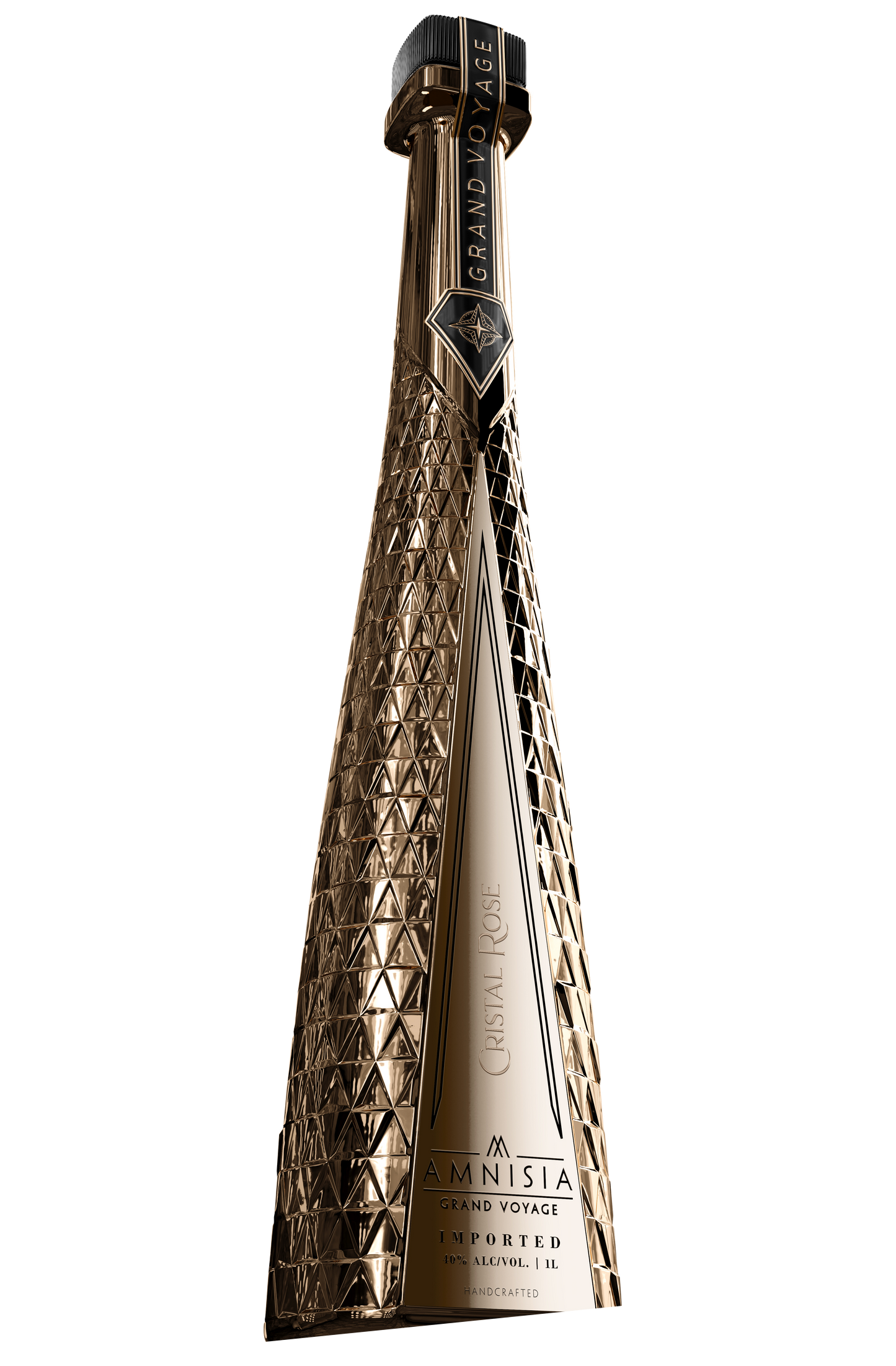 AMNISIA VODKA GRAND VOYAGE CRISTAL ROSE HANDCRAFTED POLAND 1LI LIQ