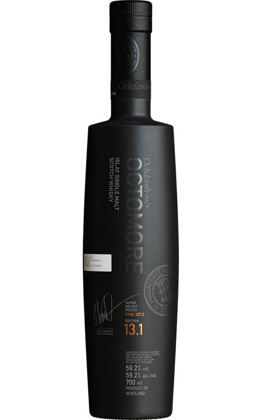 BRUICHLADDICH OCTOMORE SCOTCH SINGLE MALT ISLAY SUPER HEAVILY PEATED THE IMPOSSIBLE EQUATION EDITION 13.1 750ML