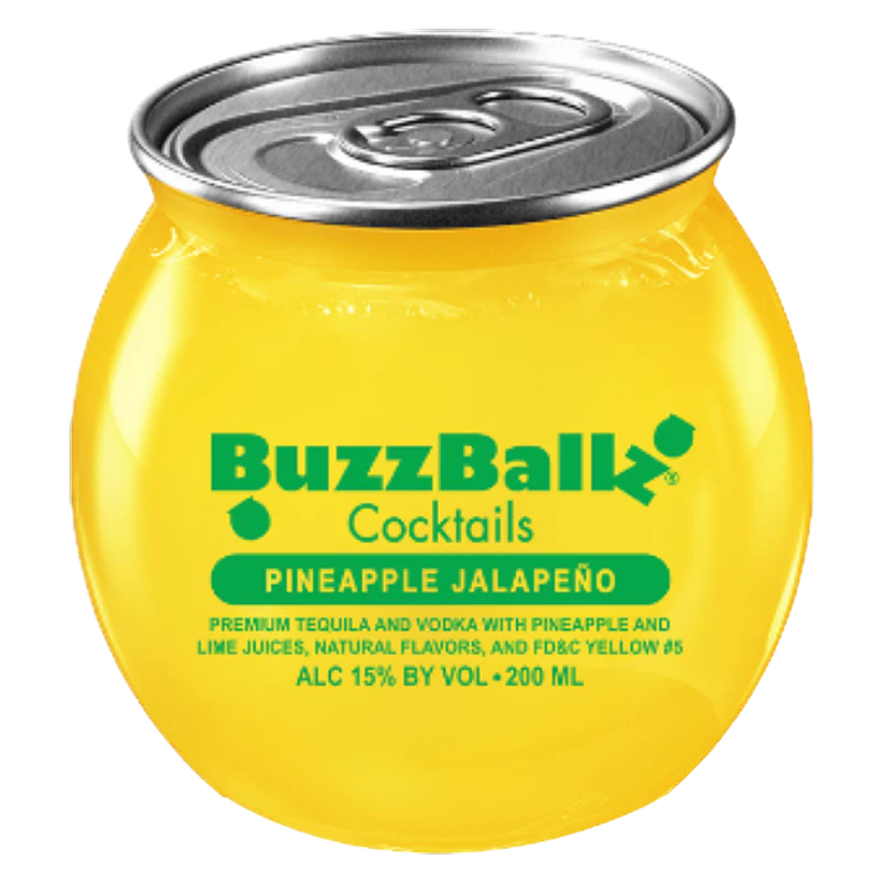 BUZZBALLZ COCKTAILS MIXED DRINKS PINEAPPLE JALAPENO 200ML LIQ