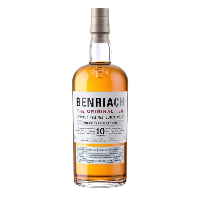 BENRIACH SCOTCH SINGLE MALT THREE CASK MATURED SPEYSIDE 10YR 750ML Spirits