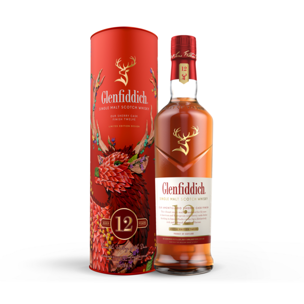GLENFIDDICH SCOTCH SINGLE MALT SHERRY CASK FINISH 12YR 750ML LIQ