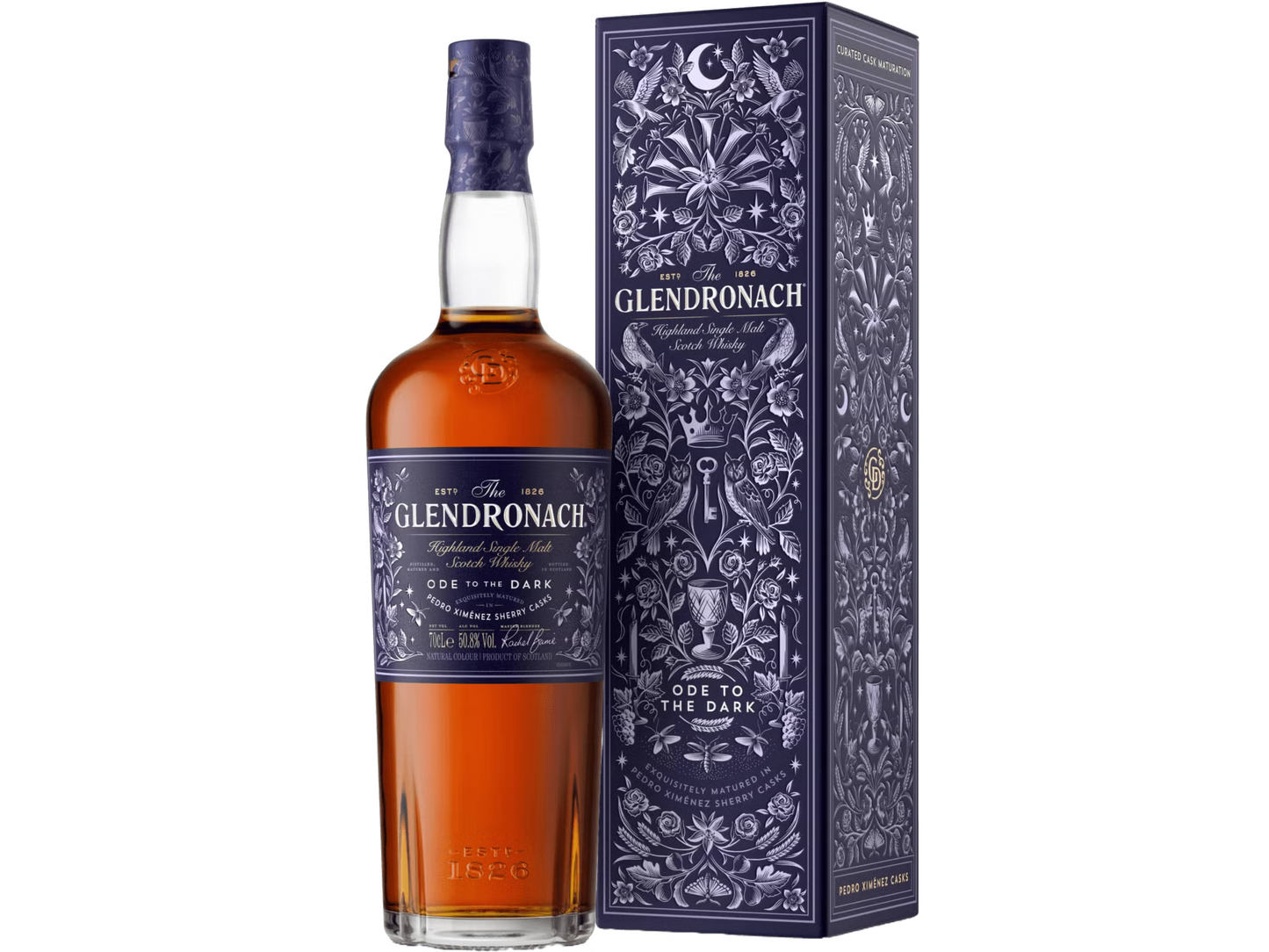 GLENDRONACH SCOTCH ODE TO THE DARK SINGLE MALT IN PX CASKS 700ML LIQ