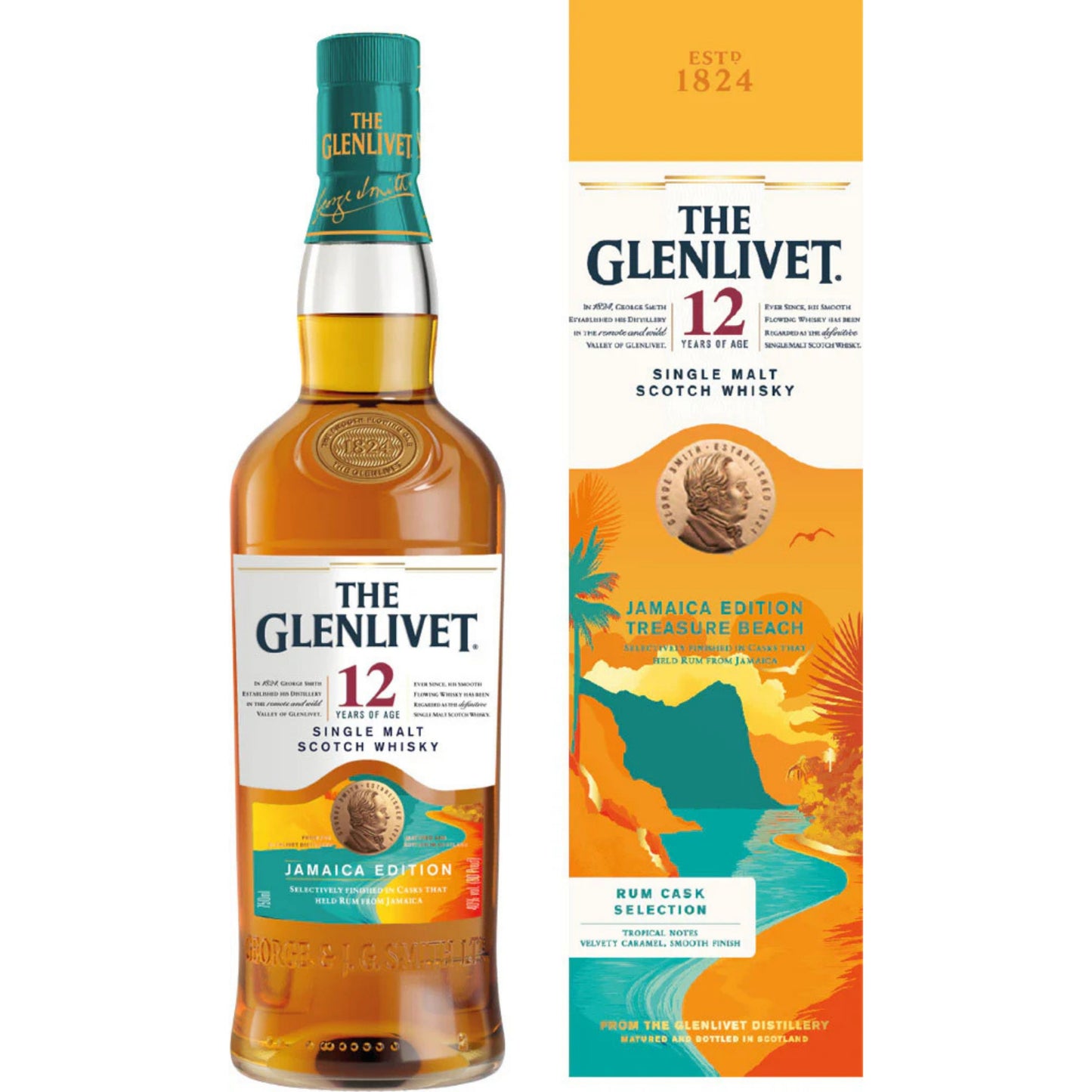 GLENLIVET SCOTCH SINGLE MALT JAMAICA EDITION 12YR 750ML LIQ