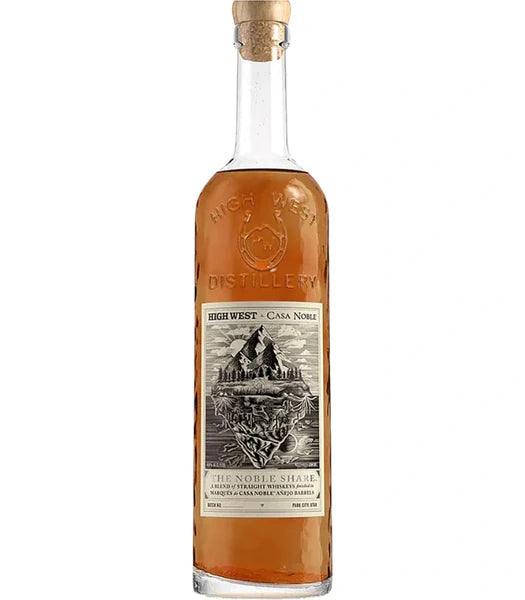 HIGH WEST WHISKEY THE NOBLE SHARE FINISHED IN MARQUES DE CASA NOBLE ANEJO BARRELLS UTAH 750ML LIQ