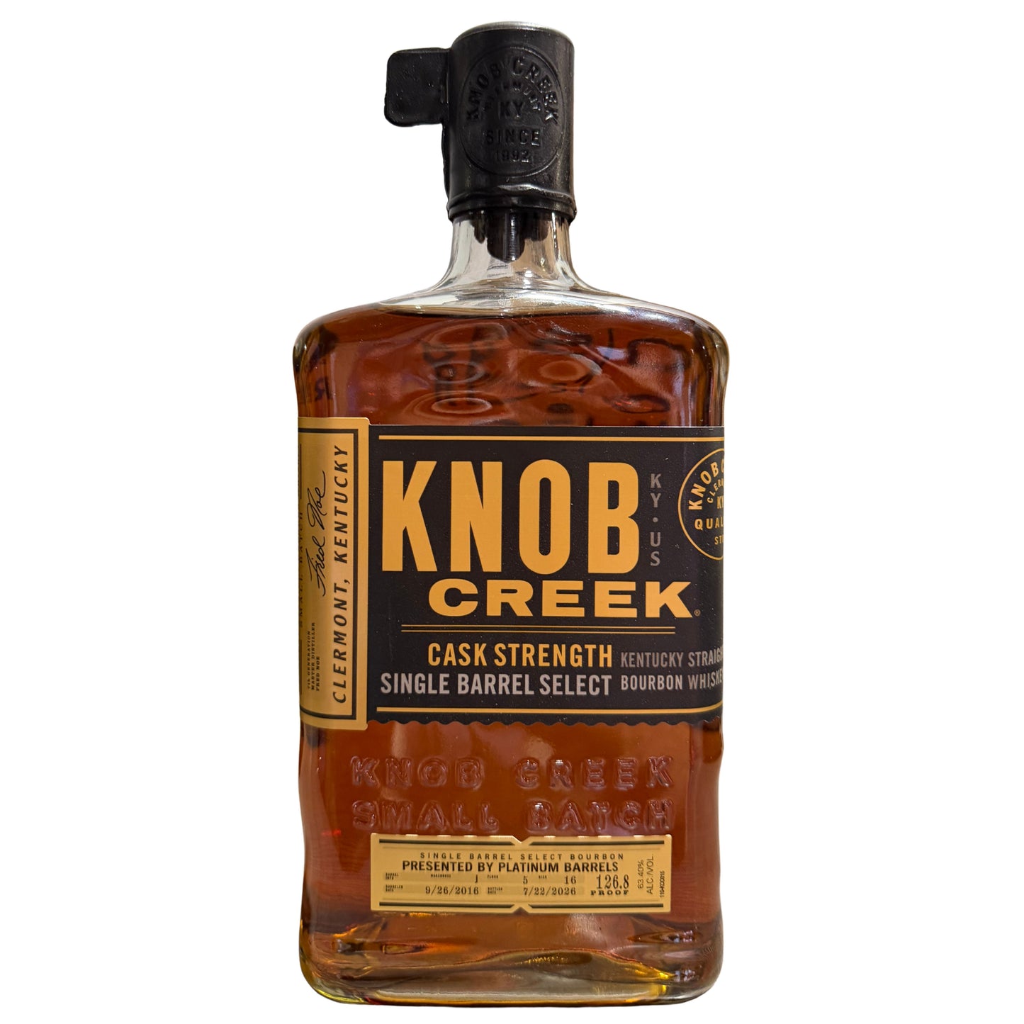 KNOB CREEK BOURBON CASK STRENGTH PRIVATE SINGLE BARREL SELECT KENTUCKY 126.8PF 750ML