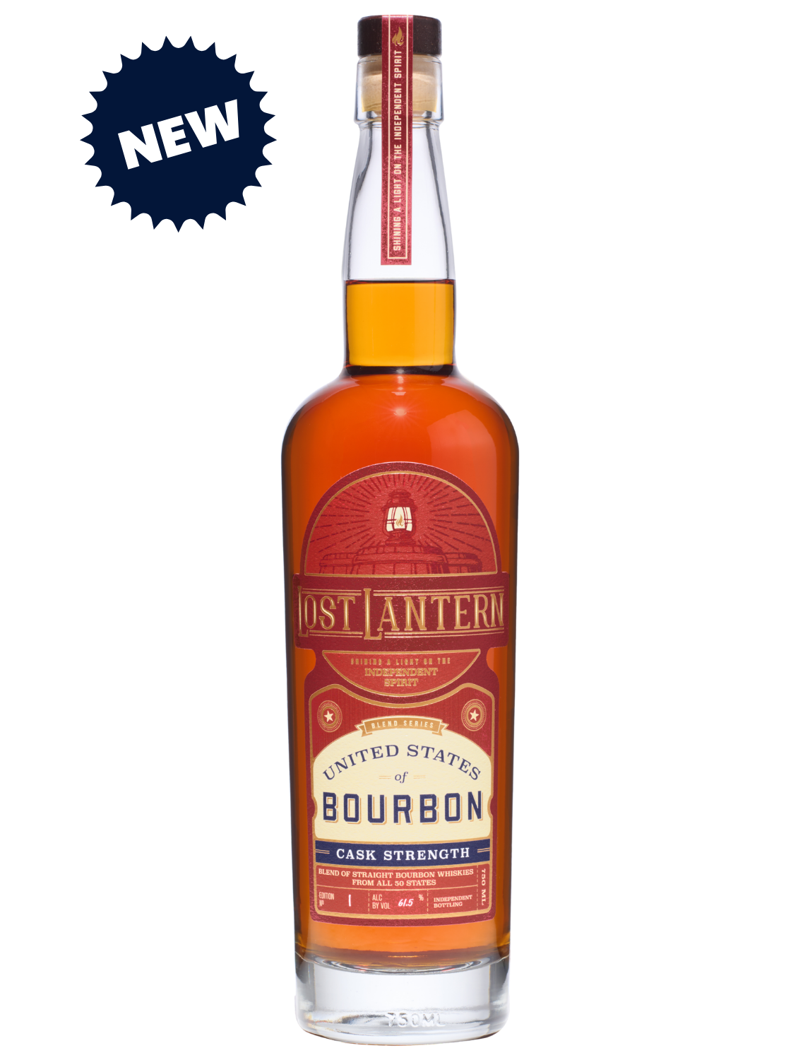 LOST LANTERN UNITED STATES OF BOURBON BLENDED FROM ALL 50 STATES CASK STRENGTH 750ML