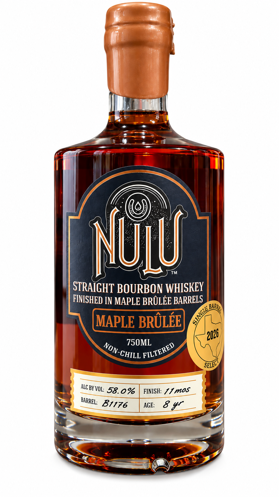 NULU BOURBON STRAIGHT MAPLE BRULEE SINGLE BARREL SELECT 8YR KENTUCKY 750ML LIQ