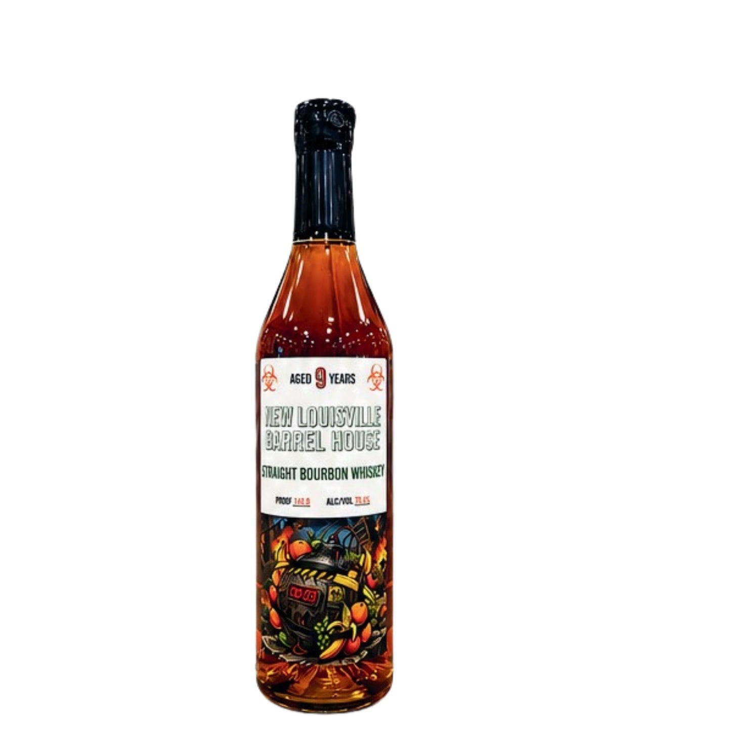 NEW LOUISVILLE BARREL HOUSE BOURBON "FRUIT BOMB" 140.8PF KENTUCKY 9YR 750ML