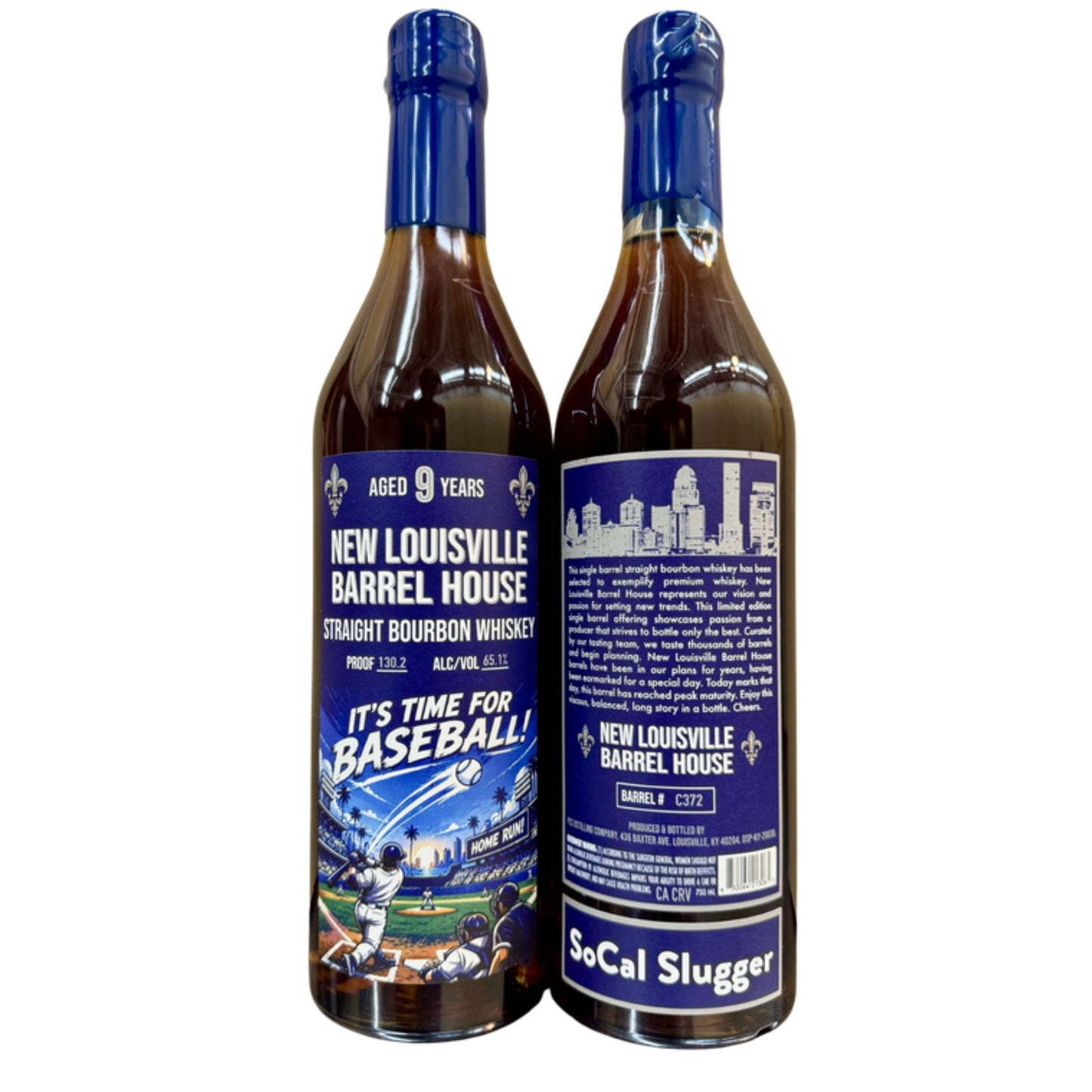 NEW LOUISVILLE BOURBON SOCAL SLUGGER KENTUCKY 9YR 750ML LIQ