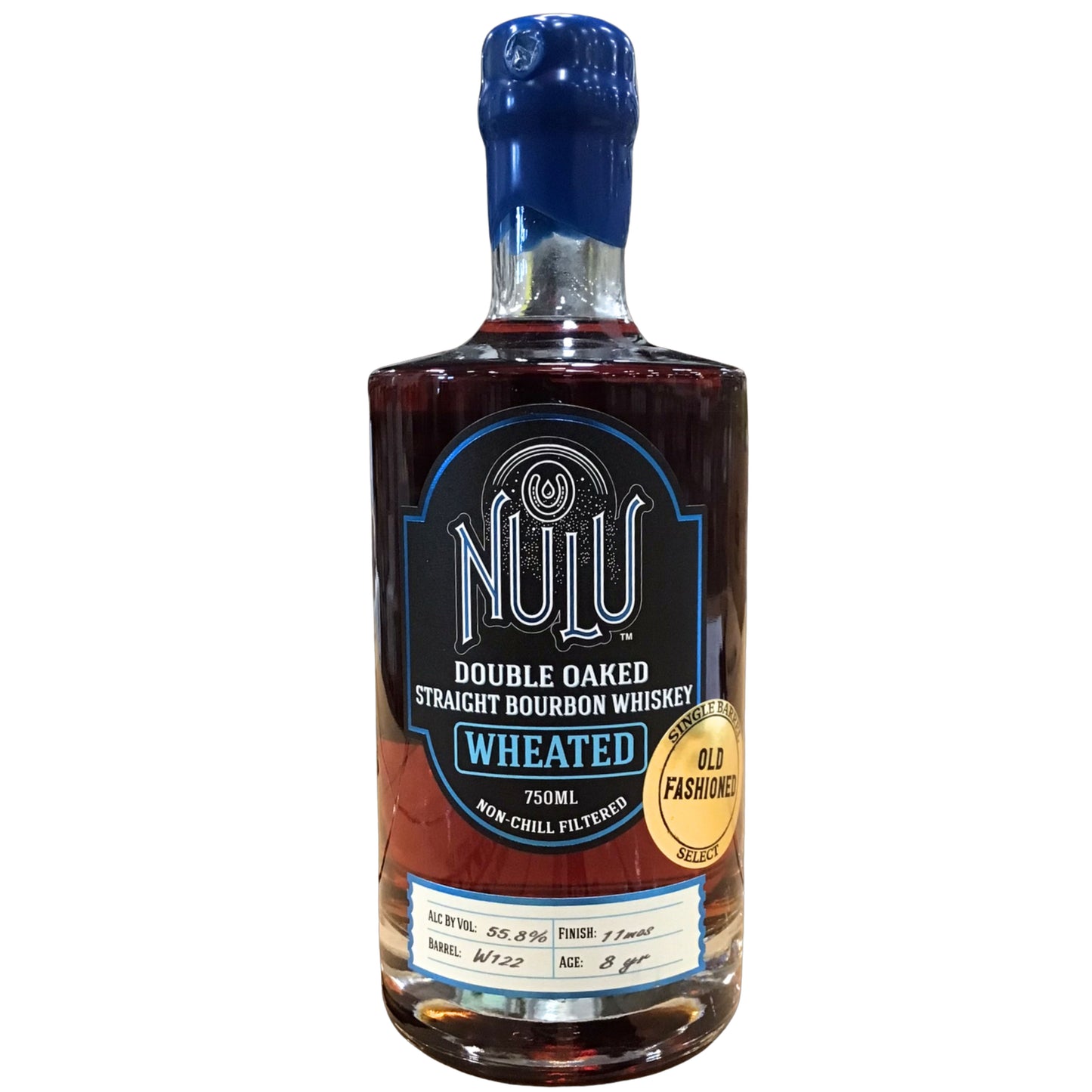 NULU BOURBON DOUBLE OAKED WHEATED SINGLE BARREL OLD FASHIONED SELECT KENTUCKY 8YR 750ML LIQ