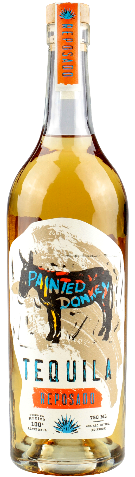 PAINTED DONKEY TEQUILA REPOSADO 750ML LIQ