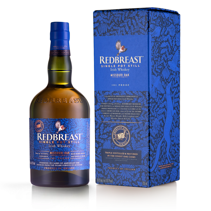 REDBREAST WHISKEY SINGLE POT STILL MISSOURI OAK EDITION 101PF IRISH 750ML LIQ