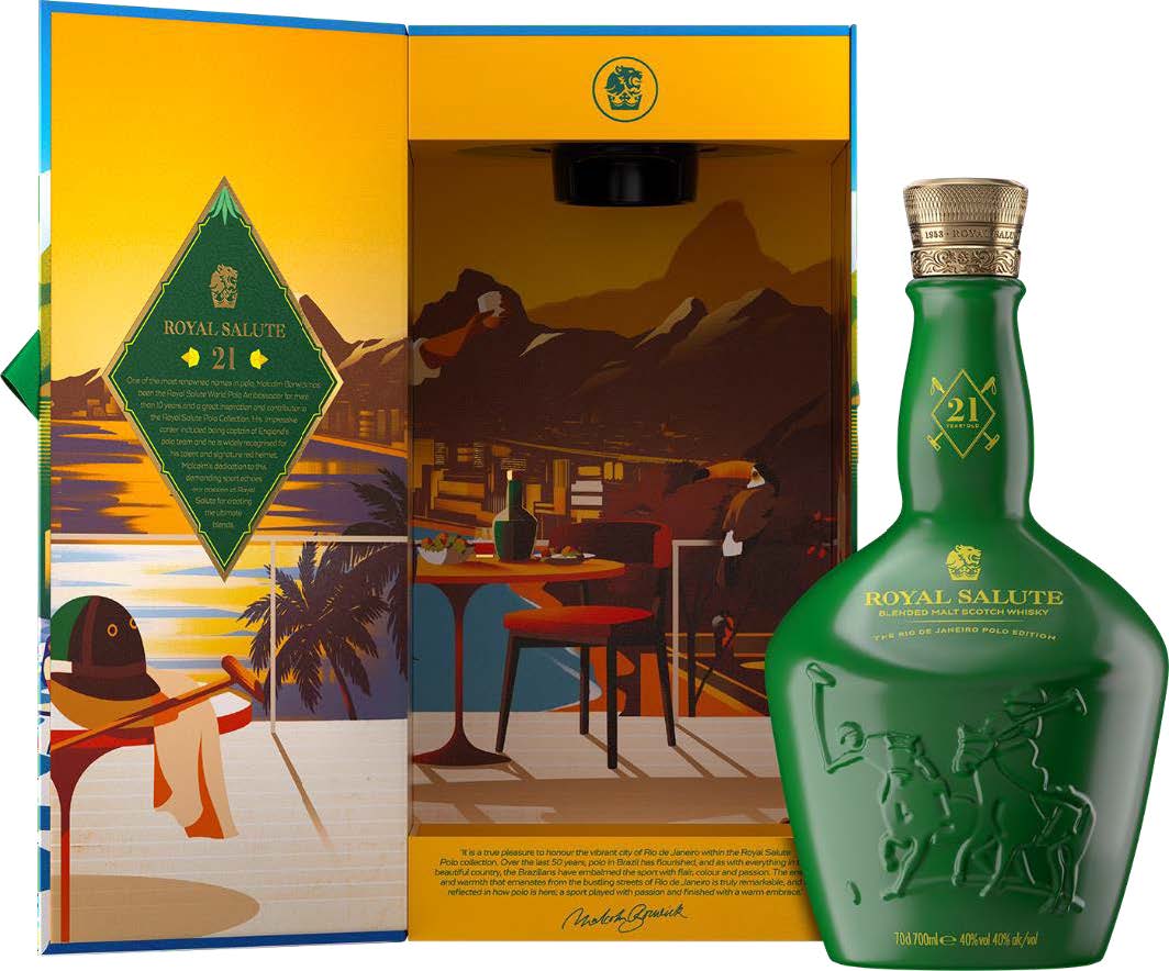 CHIVAS BROTHERS ROYAL SALUTE SCOTCH BLENDED RIO DE JANEIRO POLO EDITION 21YR 700ML LIQ