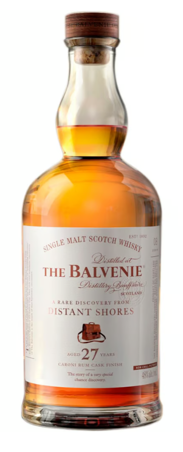 BALVENIE SCOTCH SINGLE MALT CARONI RUM CASK FINISH 27YR 750ML LIQ