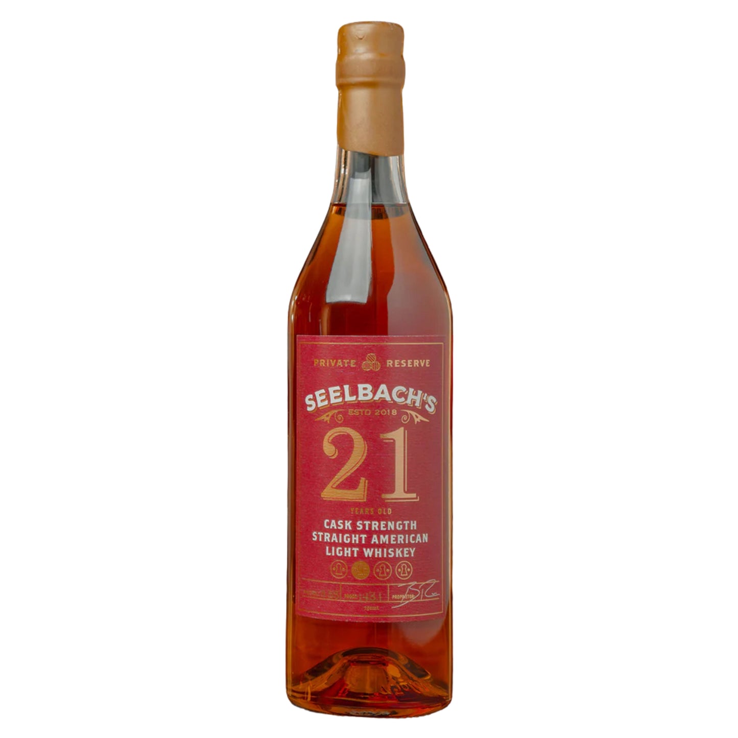 SEELBACHS WHISKEY AMERICAN LIGHT CASK STRENGTH PRIVATE RESERVE 21YR 750ML