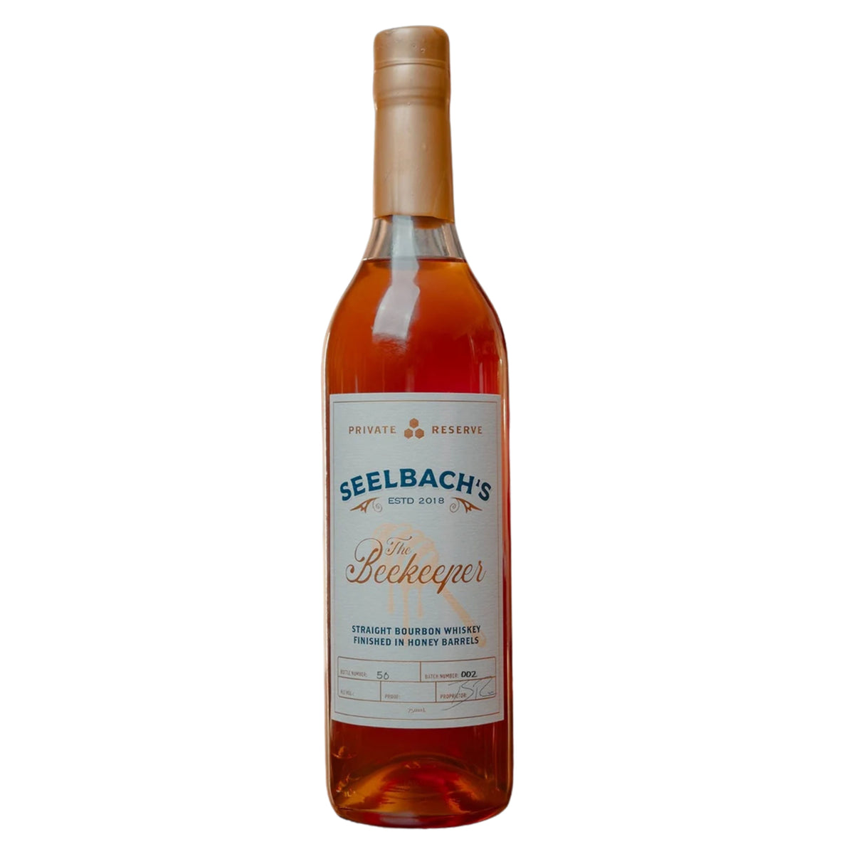 SEELBACHS THE BEEKEEPER BOURBON PRIVATE RESERVE FINISHED IN HONEY BARRELS INDIANA 750ML