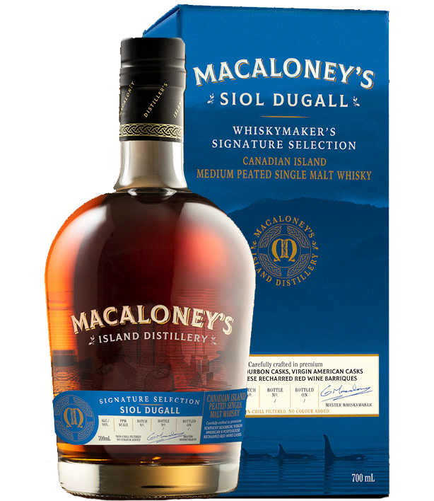 MACALONEYS SIOL DUGALL WHISKEY SINGLE MALT MEDIUM PEATED CANADA 750ML LIQ