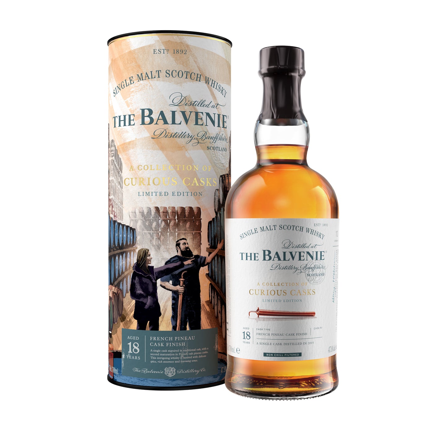BALVENIE SCOTCH SINGLE MALT A COLLECTION OF CURIOUS CASKS LIMITED EDITION 18YR 750ML LIQ