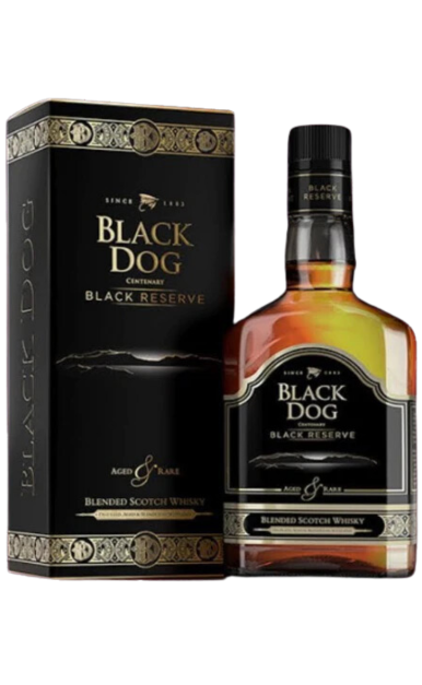 BLACK DOG SCOTCH WHISKY BLENDED BLACK RESERVE 750ML