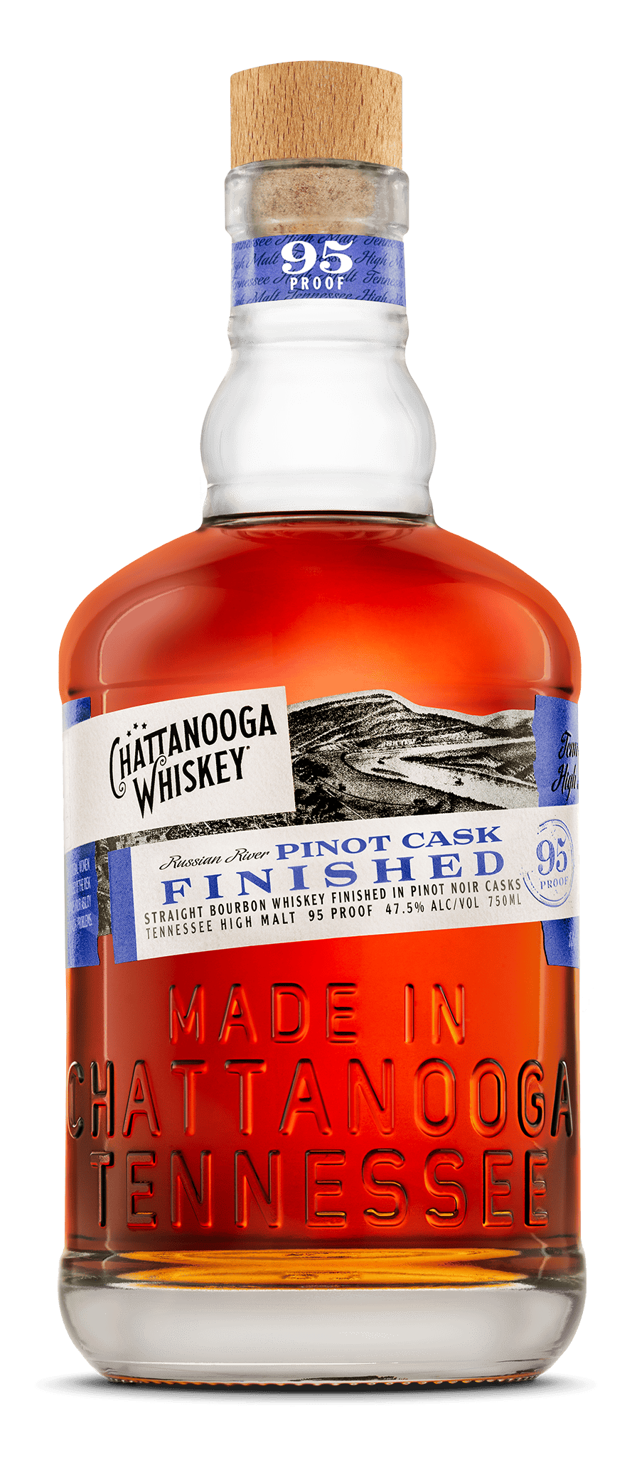 CHATTANOOGA BOURBON STRAIGHT HIGH MALT FINISHED IN PINOT NOIR CASKS TENNESSEE 750ML LIQ