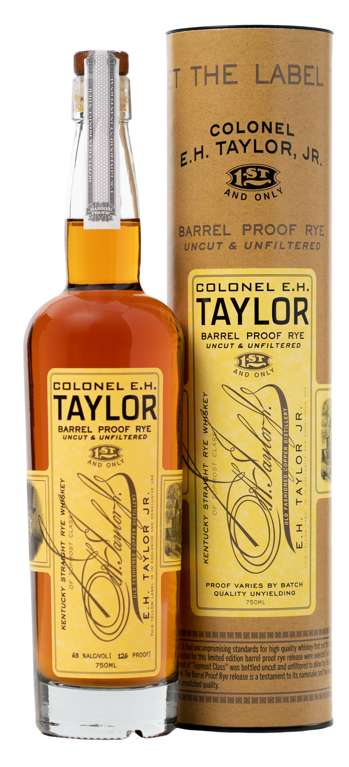 COLONEL E H TAYLOR WHISKEY RYE BARREL PROOF KENTUCKY 750ML LIQ