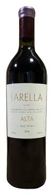 FARELLA ALTA RED WINE ESTATE GROWN COOMBSVILLE NAPA VALLEY 2017 WINE