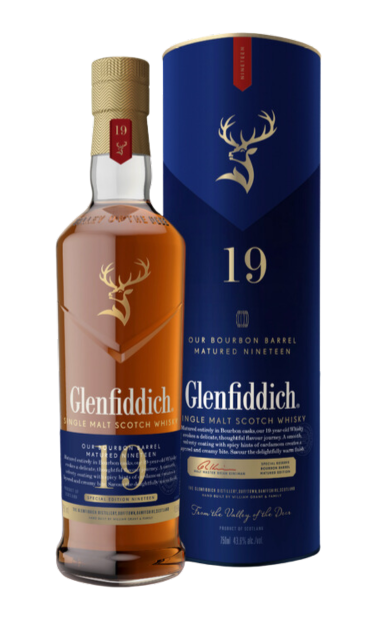 GLENFIDDICH SCOTCH SINGLE MALT SPECIAL RESERVE BOURBON BARREL MATURED 19YR 750ML LIQ