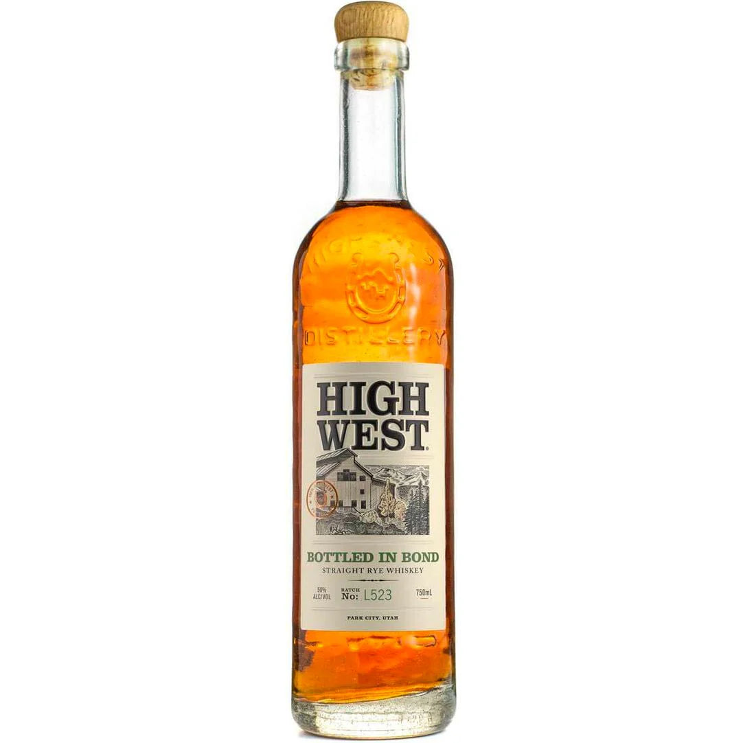 HIGH WEST WHISKEY RYE BOTTLED IN BOND UTAH 750ML LIQ