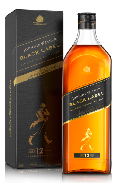 JOHNNIE WALKER SCOTCH BLENDED BLACK LABEL 1.75LI Spirits