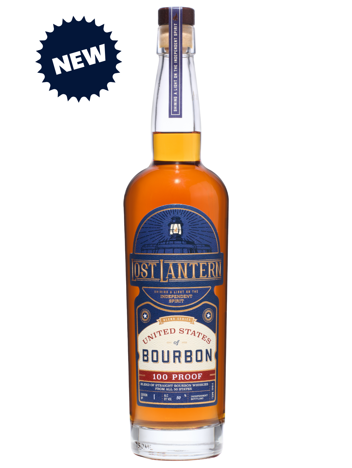 LOST LANTERN UNITED STATES OF BOURBON BLENDED FROM ALL 50 STATES 100PF 750ML