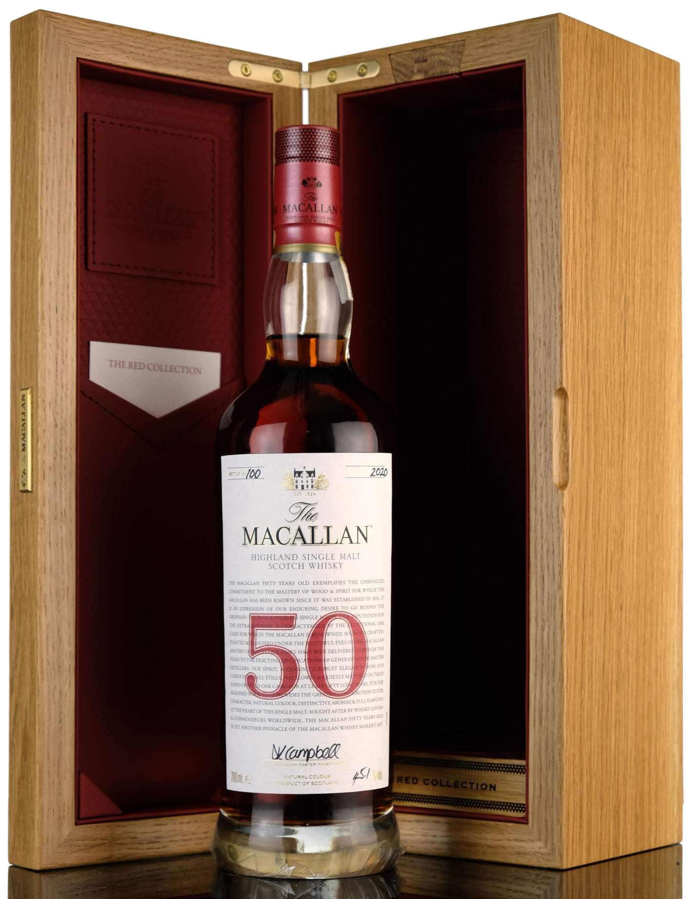MACALLAN SCOTCH SINGLE MALT THE LIMITED RED COLLECTION EDITION 50YR 750ML (PRESALE) LIQ