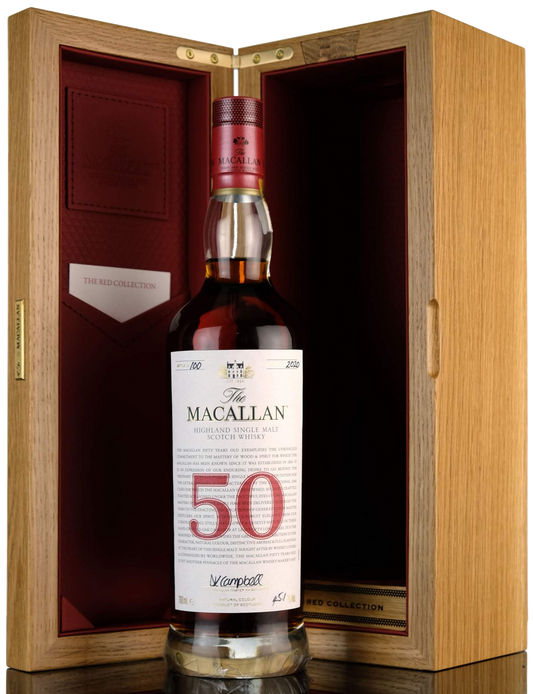 MACALLAN SCOTCH SINGLE MALT THE LIMITED RED COLLECTION EDITION 50YR 750ML (PRESALE)