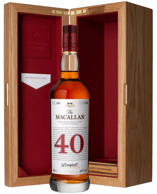 MACALLAN SCOTCH SINGLE MALT THE LIMITED RED COLLECTION EDITION 40YR 700ML