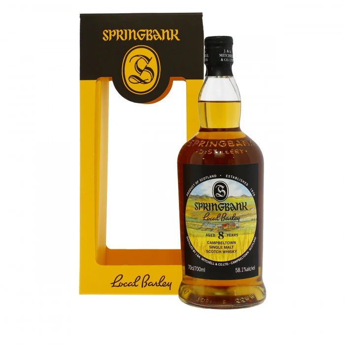 SPRINGBANK SCOTCH SINGLE MALT LOCAL BARLEY CAMPBELTOWN 8YR 750ML LIQ