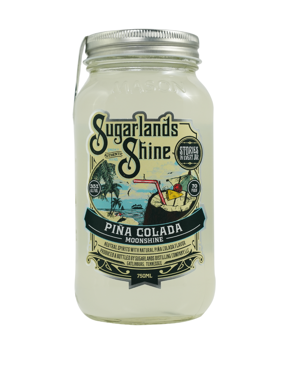 SUGARLANDS SHINE MOONSHINE PINA COLADA TENNESSEE 750ML LIQ