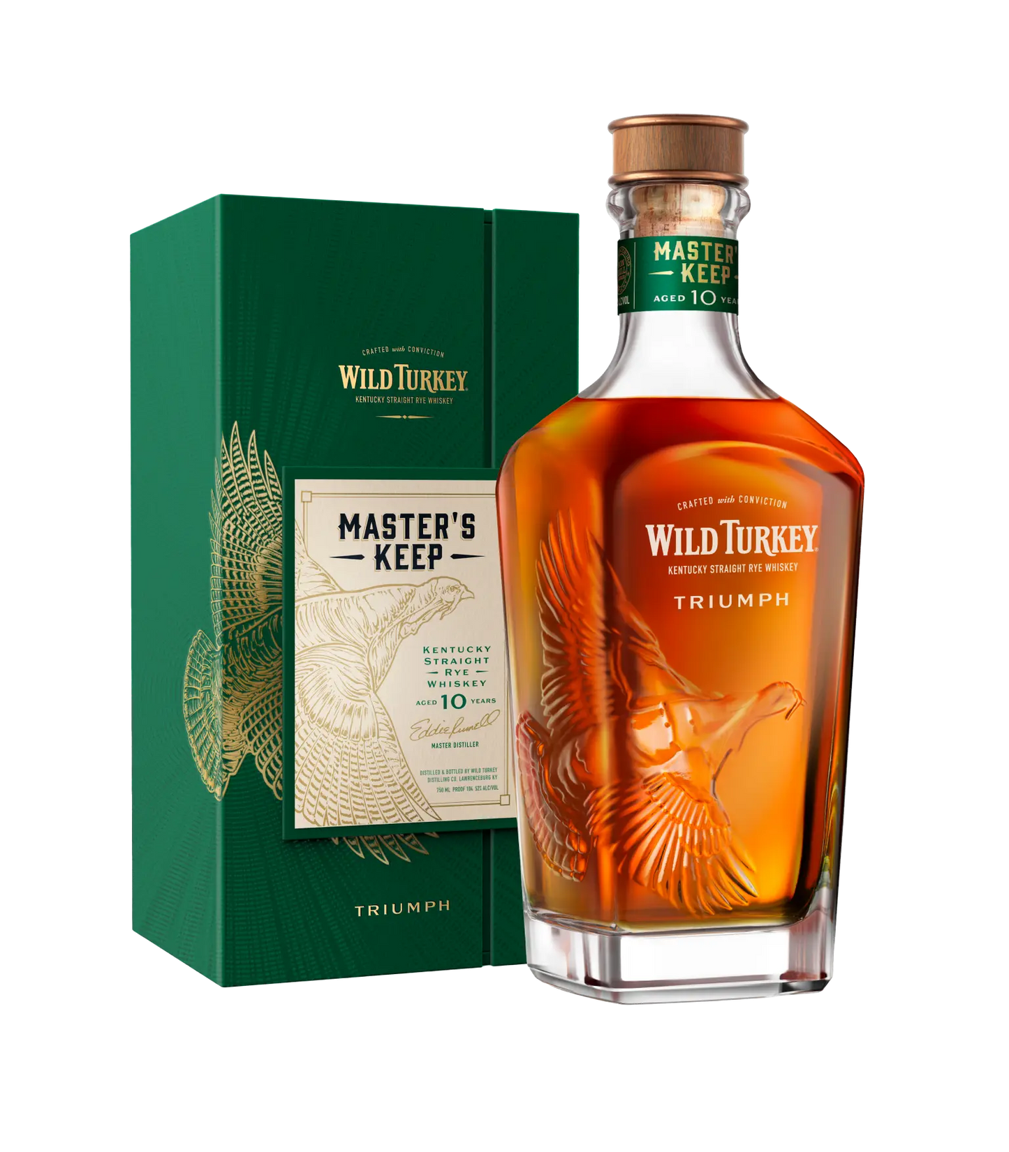 WILD TURKEY MASTERS KEEP TRIUMPH WHISKEY STRAIGHT RYE KENTUCKY 10YR 750ML LIQ
