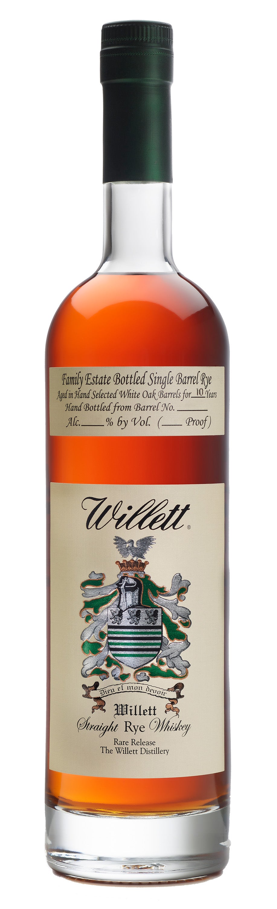 Willett Family Estate Bottled Single Barrel Rye 10 Year bottle