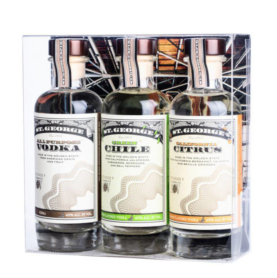 ST GEORGE VODKA TRI PACK (REGULAR CHILE CITRUS) CALIFORNIA 3X200ML Spirits