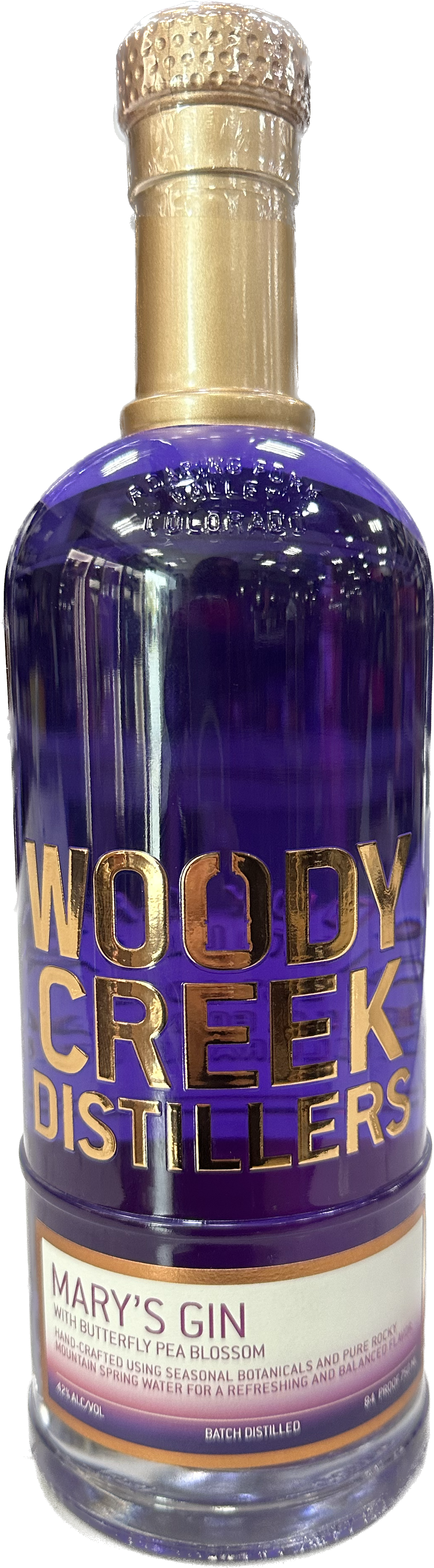 WILLIAM H MACY WOODY CREEK DISTILLERS GIN LIMITED EDITION SEASONAL SUMMER COLORDAO 750ML