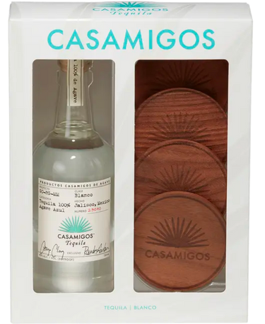 CASAMIGOS TEQUILA BLANCO GIFT PACK W/ COASTERS 750ML Spirits