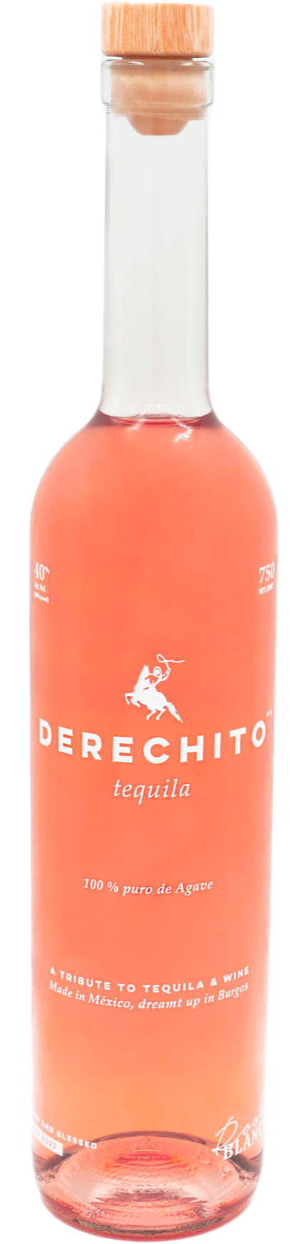 DERECHITO TEQUILA BLANCO ROSE LIMITED COLLECTION 750ML LIQ