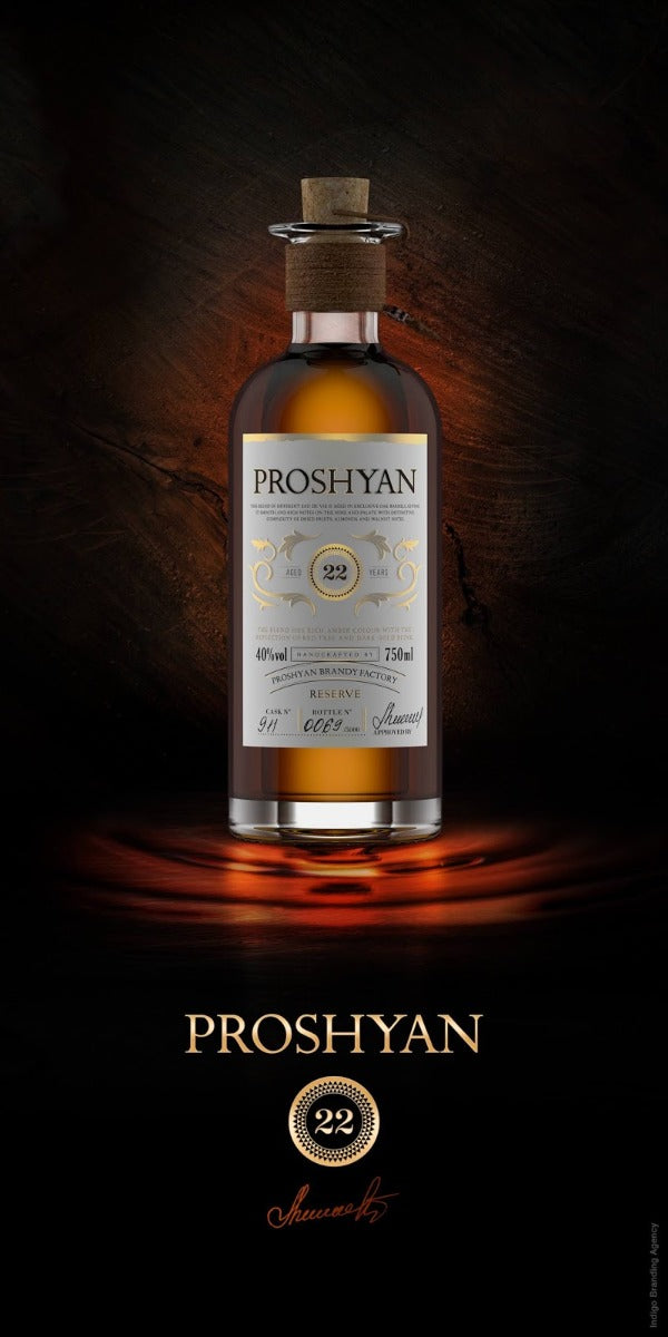 PROSHYAN BRANDY RESERVE ARMENIA 22YR 750ML Spirits